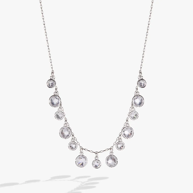 vintage necklaces for women-Crystal Drop Necklace