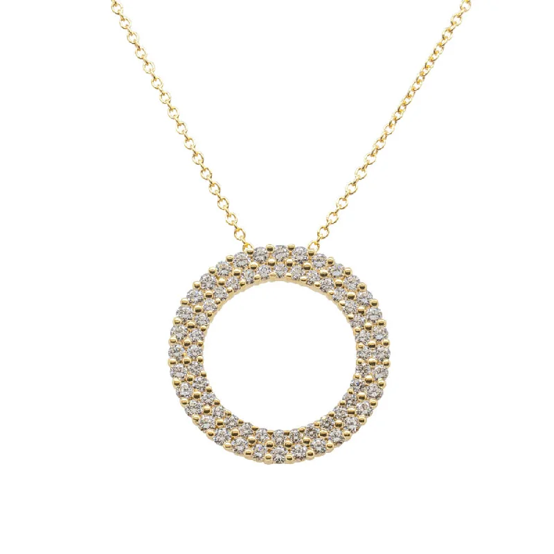 fashionable necklaces for women-18ct Yellow Gold 1.10ct Diamond Apollo Necklace