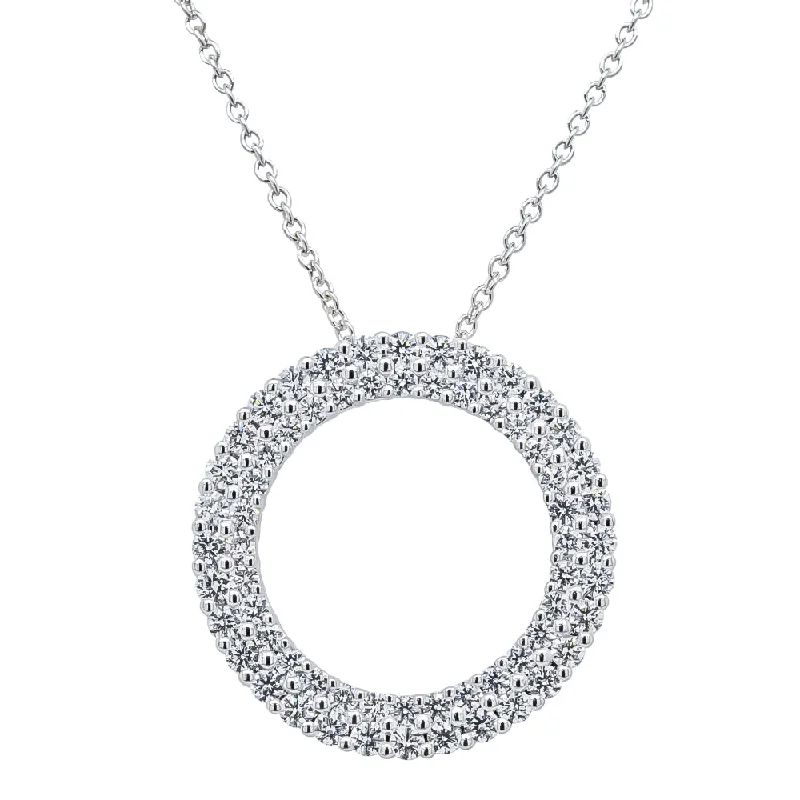 simple silver necklaces for women-18ct White Gold 1.10ct Diamond Apollo Necklace