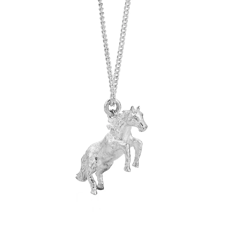 women’s layered silver necklaces-Karen Walker Lunar Horse Necklace - Sterling Silver