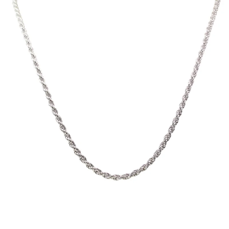 luxury gold necklaces for women-Sterling Silver Triple Trace Link Chain