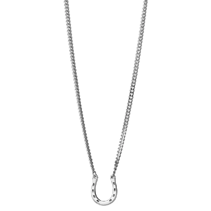 personalized necklaces for women-Karen Walker Mini Horseshoe Necklace - Sterling Silver