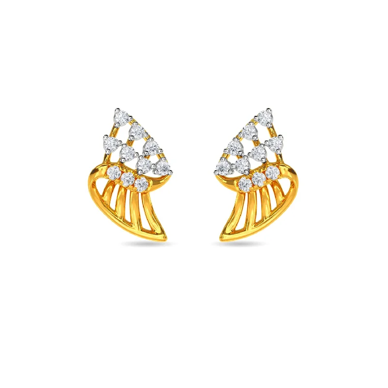 bridal diamond earrings for women-Moxlan Earring