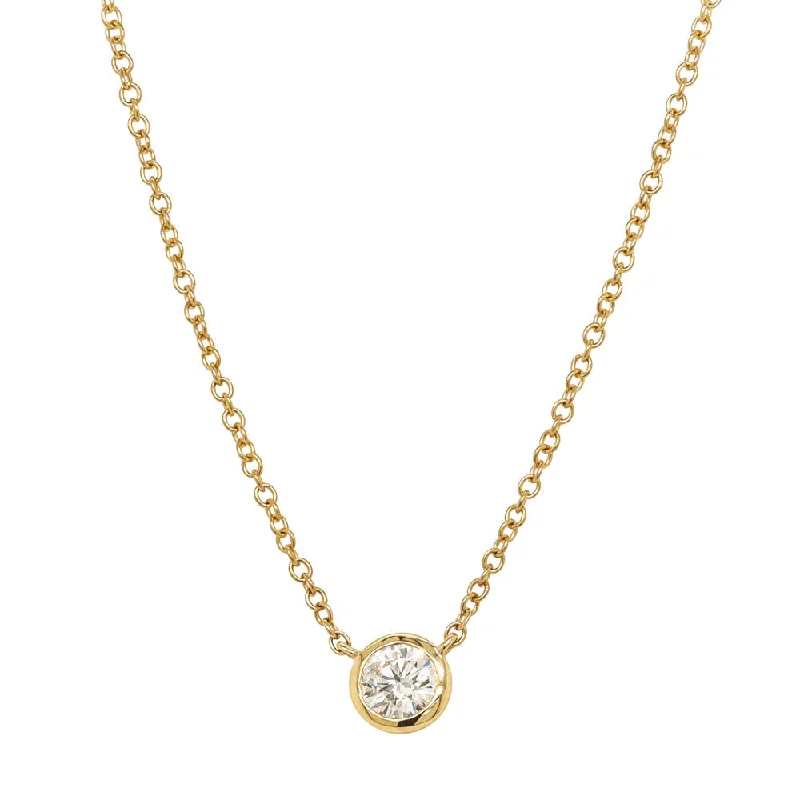 infinity loop necklaces for women-18ct Yellow Gold .30ct Diamond Natalia Pendant