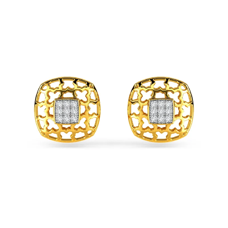 diamond dangle earrings for women-Pradhi Earring