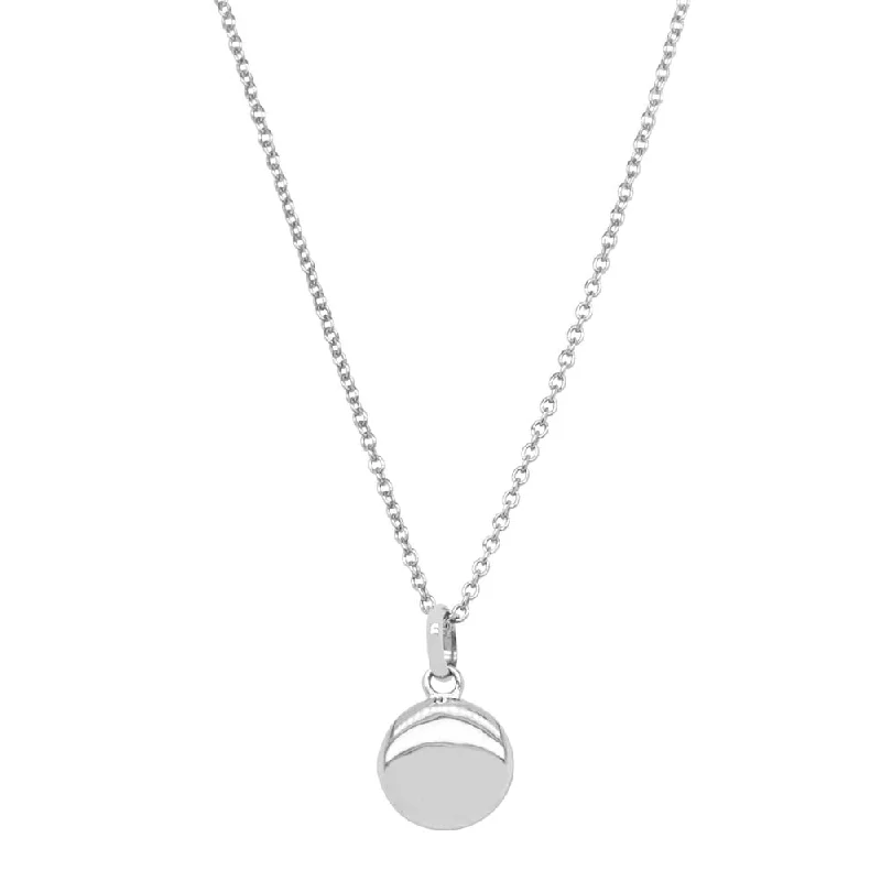 luxury gold necklaces for women-Sterling Silver Mini Pebble Pendant