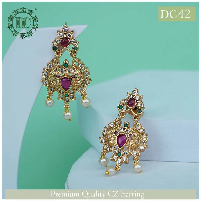 small hoop earrings for women-Diksha Collection Gold Plated Dangler Earrings