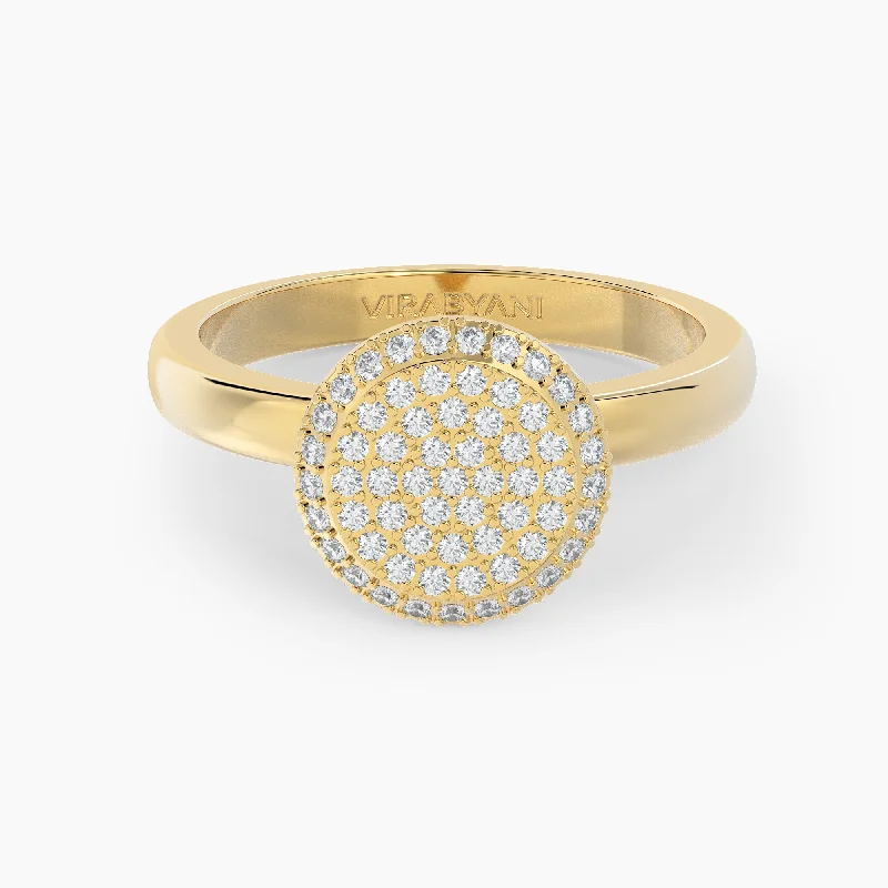 stacking rings for women-Round Shaped AMoré Pavé Ring With 0.50 ct. Diamonds