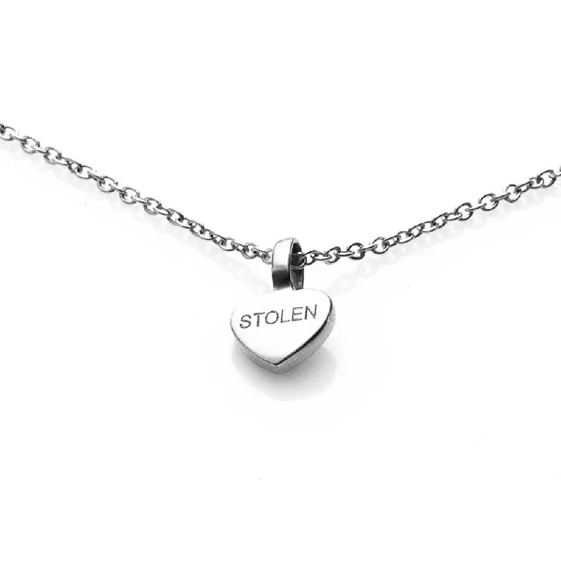 custom name necklaces for women-Stolen Girlfriends Club Stolen Heart Necklace