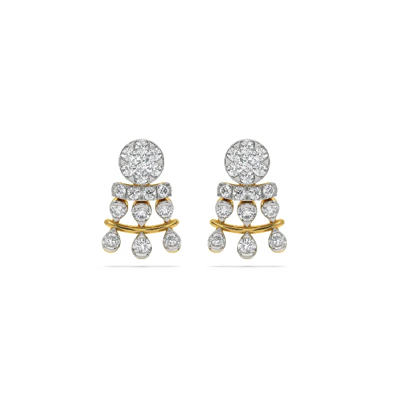 silver drop earrings for women-Maelle Earring