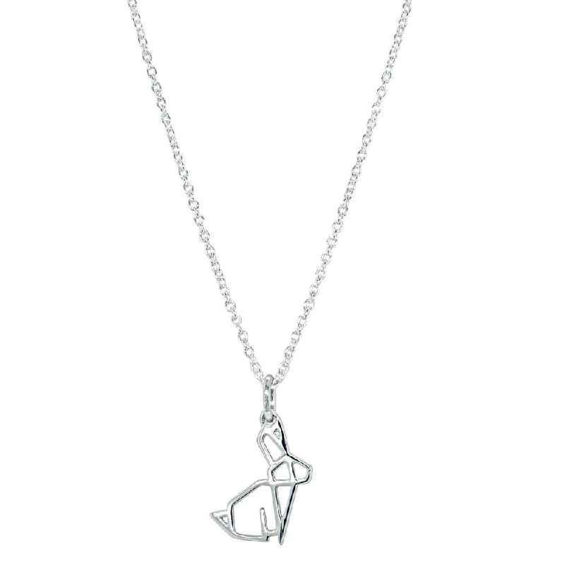 unique necklaces for women-Sterling Silver Year Of The Rabbit Pendant