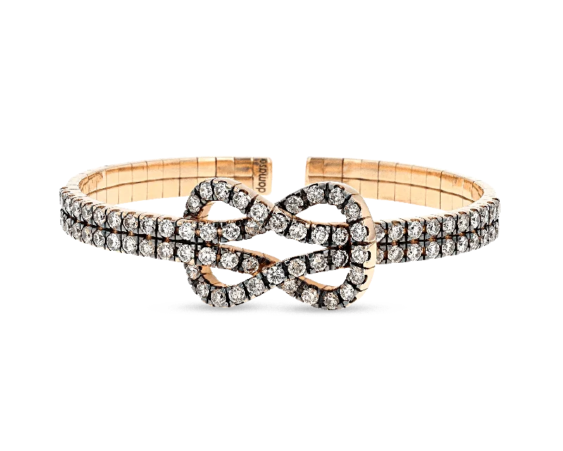 bangle bracelets with charms-Dámaso Martinez Brown Diamond Cuff Bracelet, 5.24 Carats