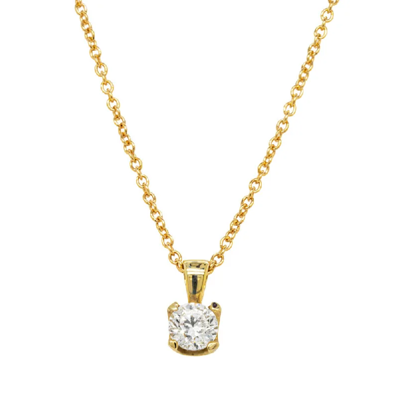 chic gold necklaces for women-9ct Yellow Gold .40ct Diamond Ava Pendant