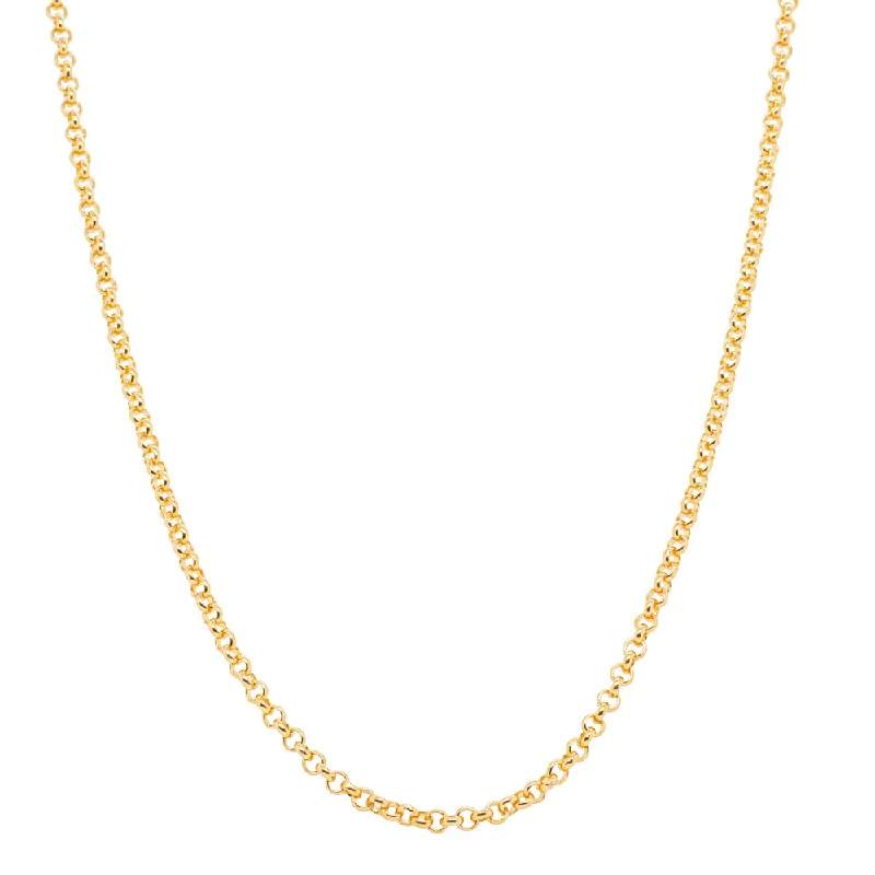 vintage gold necklaces for women-9ct Yellow Gold Belcher Chain