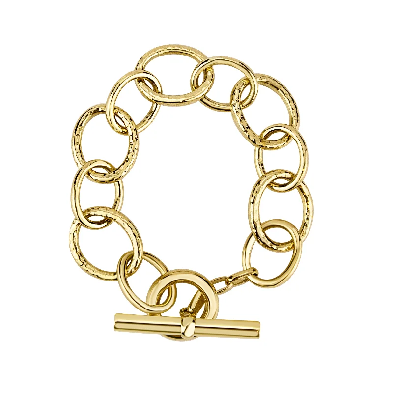 bangles with gemstones for women-Toggle Bracelet - Gold