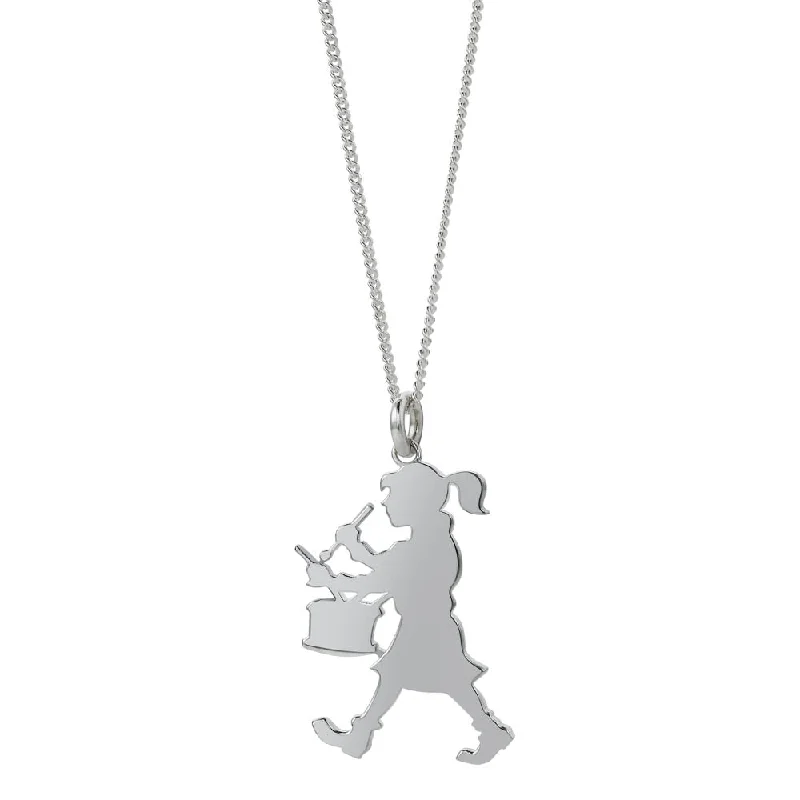 designer necklaces for women-Karen Walker Drummer Girl Necklace - Sterling Silver