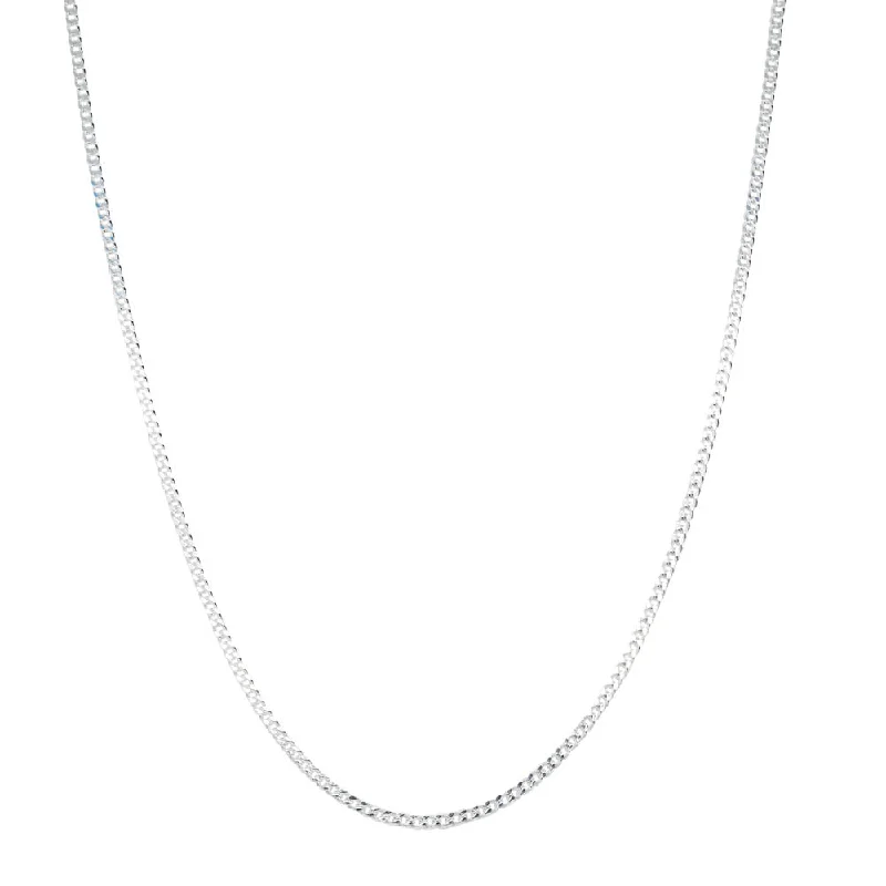 chic gold necklaces for women-Sterling Silver Curb Chain