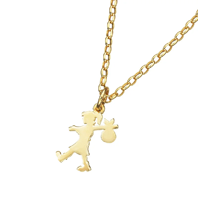 gold necklaces for women-Karen Walker Runaway Girl Necklace - 9ct Yellow Gold