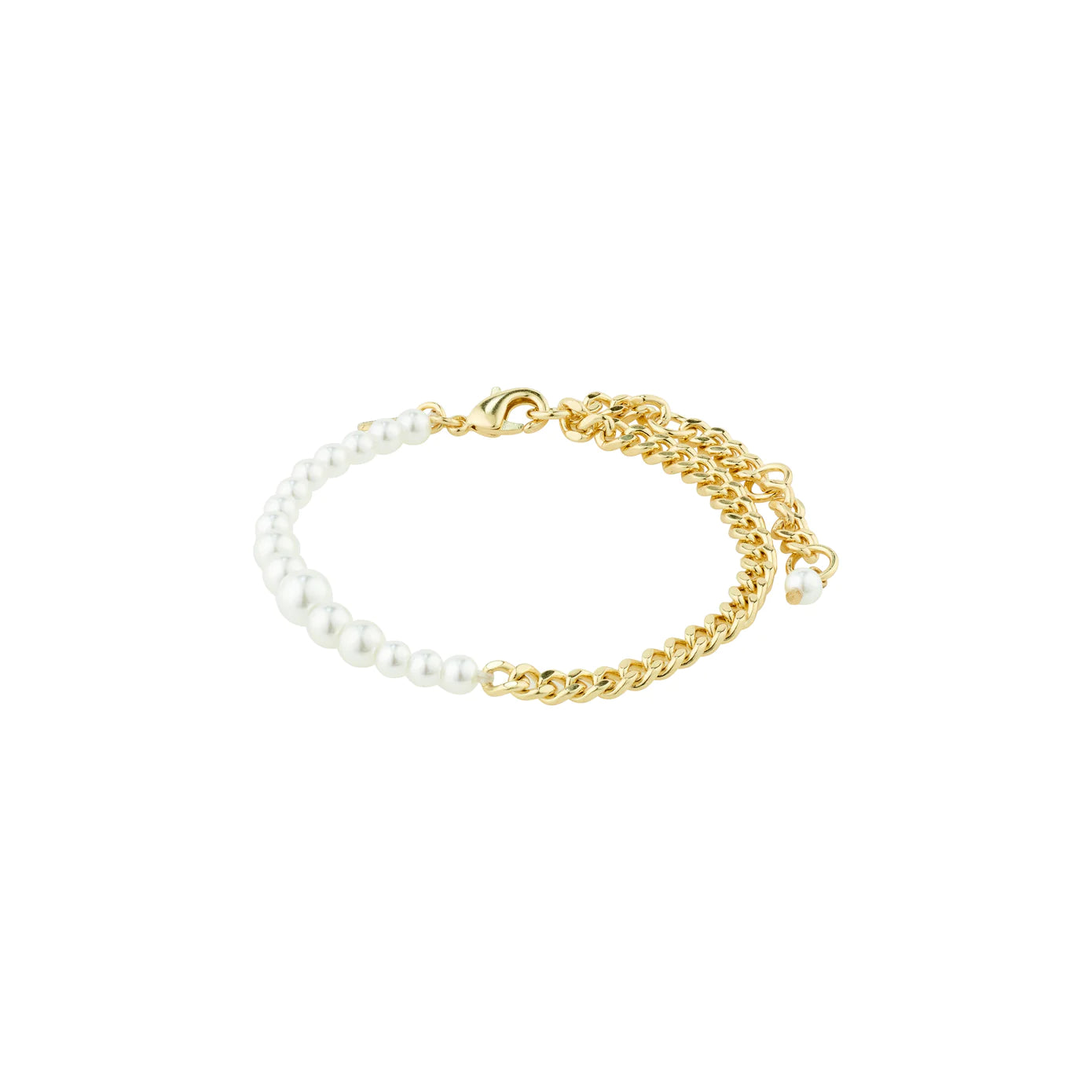 customized charm bracelets for women-Relando Gold Plated Pearl Bracelet