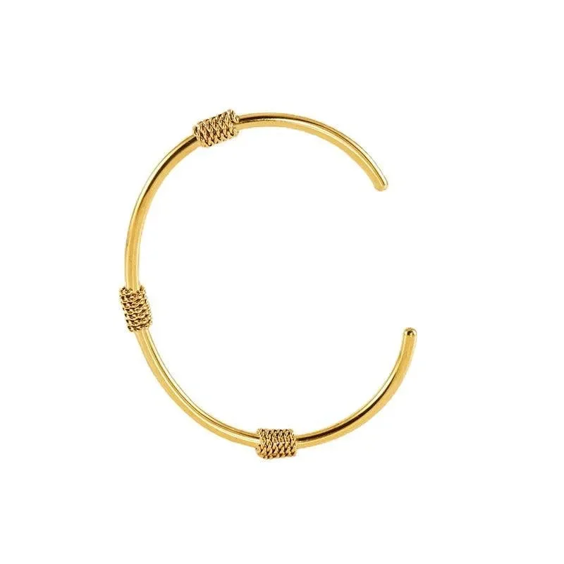 vintage bangles for women-Sleek Gold-Filled Geometric Cuff Bracelet – Modern Minimalist Jewellery