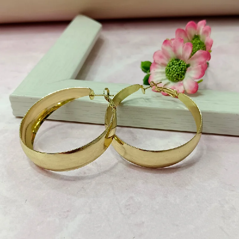 simple stud earrings for women-Infinity Jewels Gold Plated Hypoallergenic Nickel Free Hoop Earrings