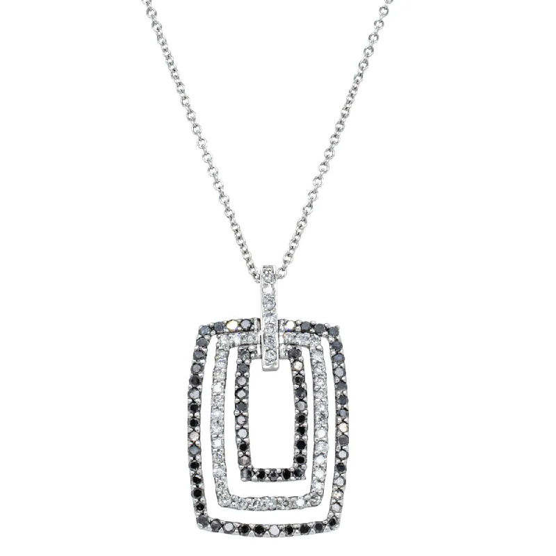 birthday necklaces for women-Deja Vu 18ct White Gold 1.50ct Diamond Pendant