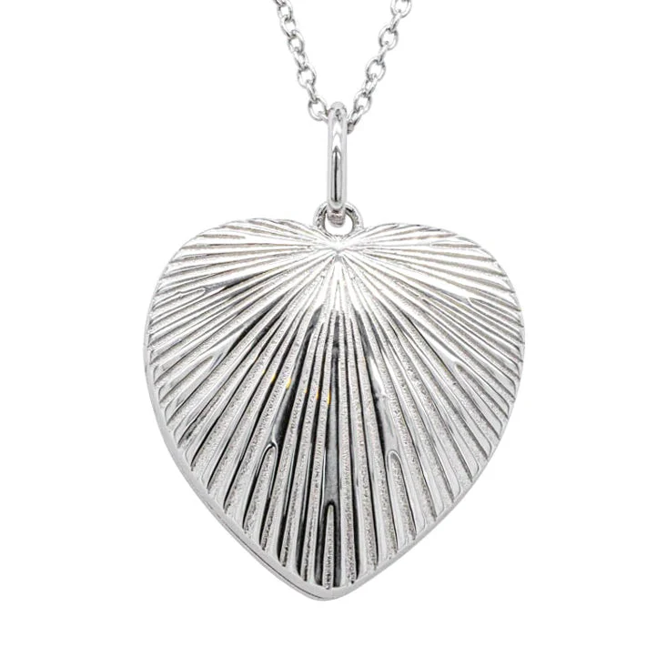 trendy pendant necklaces for women-Sterling Silver Guiding Light Heart Locket