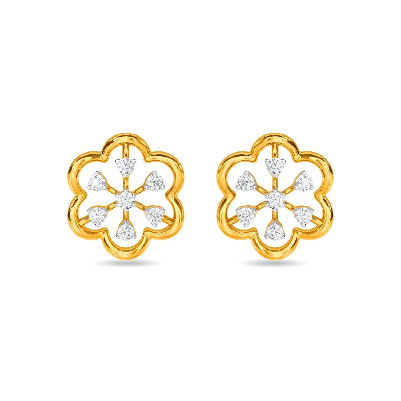 crystal stud earrings for women-Niyami Earring