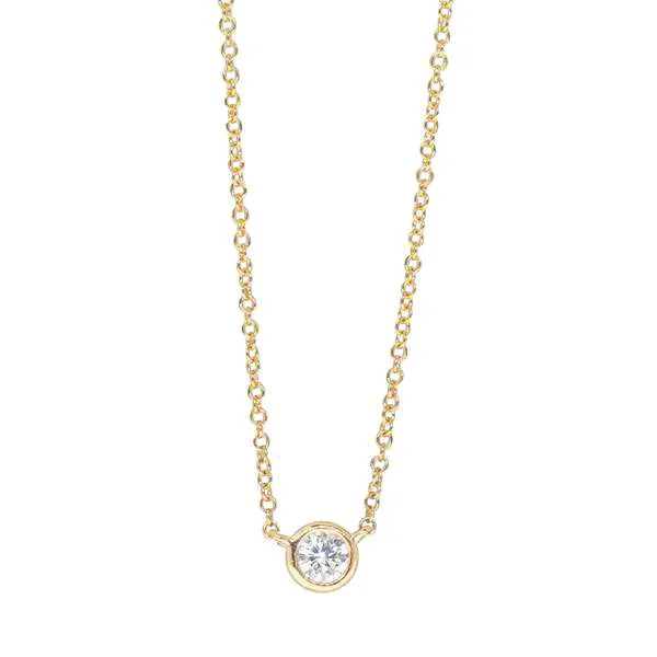 gemstone necklaces for women-18ct Yellow Gold .21ct Diamond Natalia Pendant