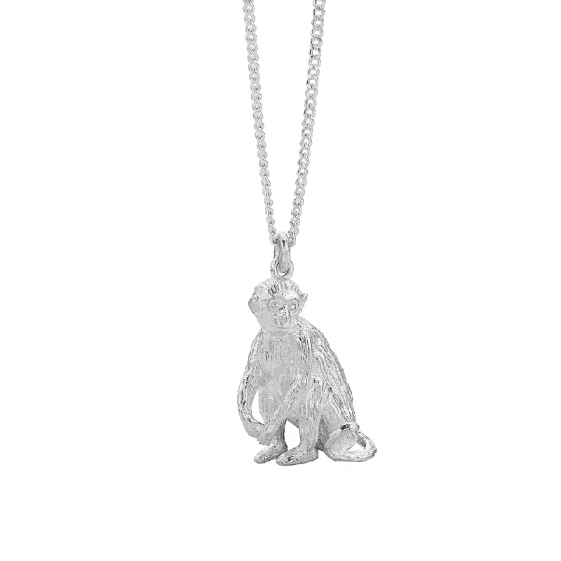 classic necklaces for women-Karen Walker Lunar Monkey Necklace - Sterling Silver