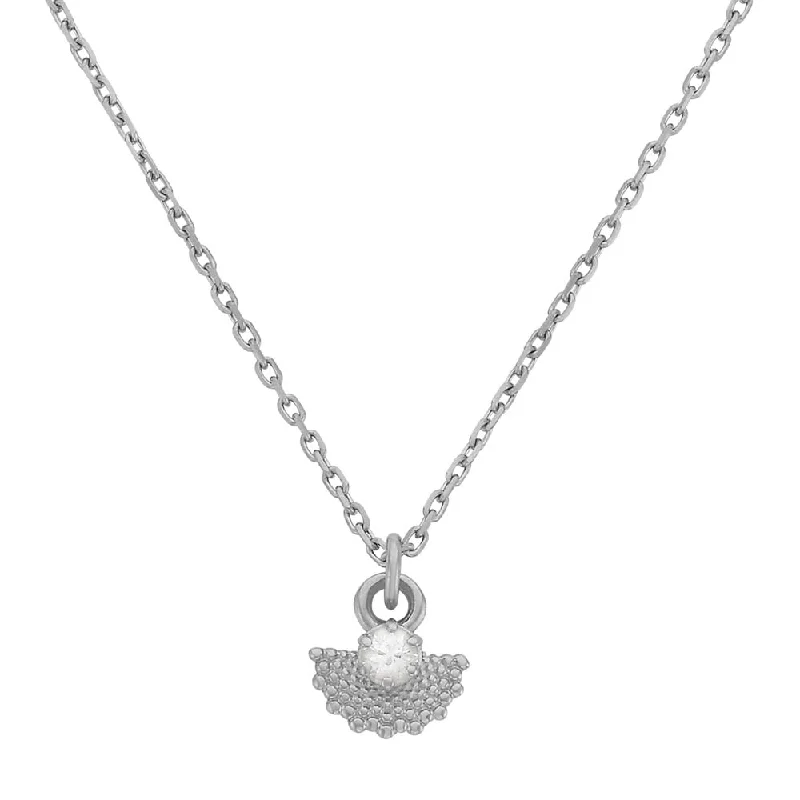 star necklaces for women-Zoe & Morgan EOS Pendant  - Sterling Silver & White Zircon