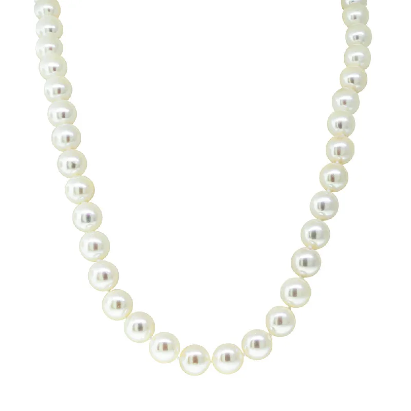 diamond necklaces for women-9ct Yellow Gold Akoya Pearl Strand