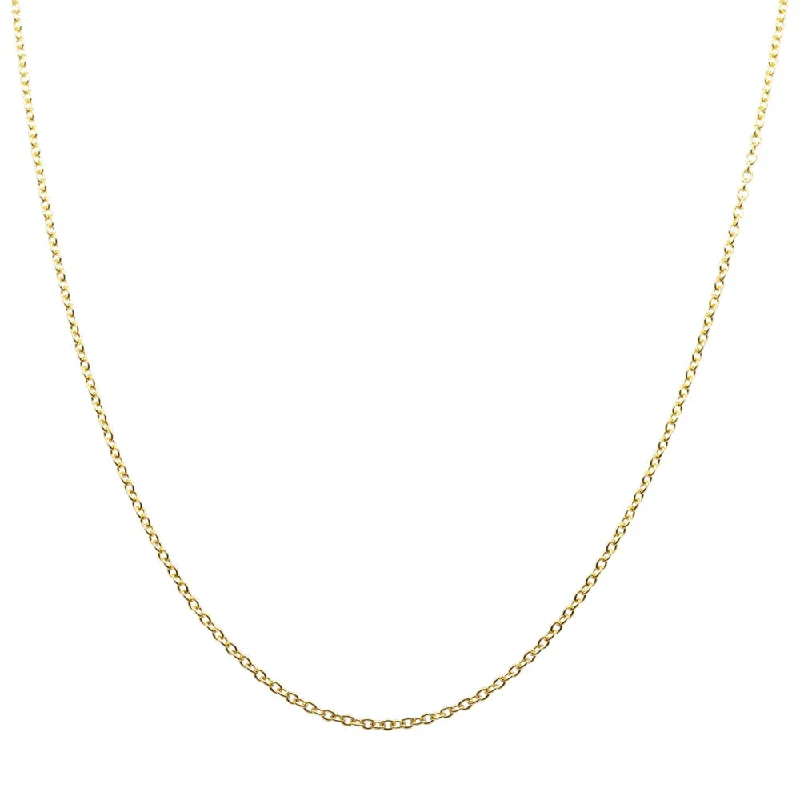 engraved necklaces for women-9ct Yellow Gold Cable Chain