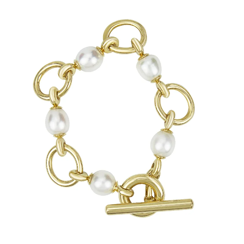 men’s bracelets for women-Toggle Bracelet - South Sea Pearl