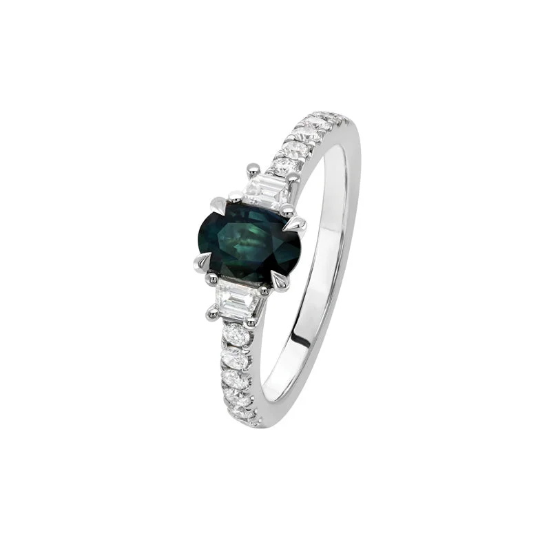 handmade rings for women-Sapphire Dreams Larme De La Mer Ring