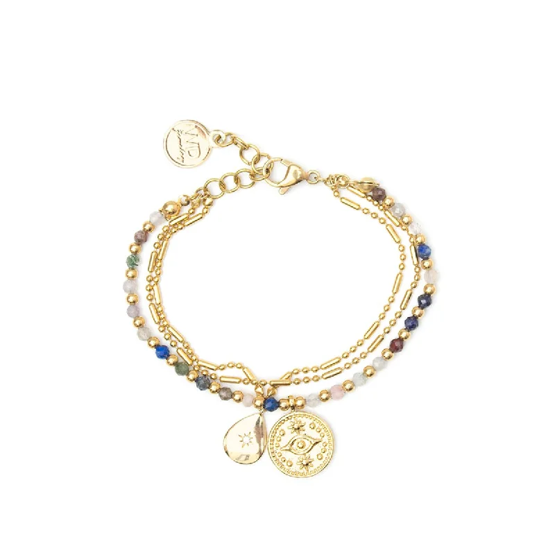 bangles with charms for women-Gold Mati Bracelet