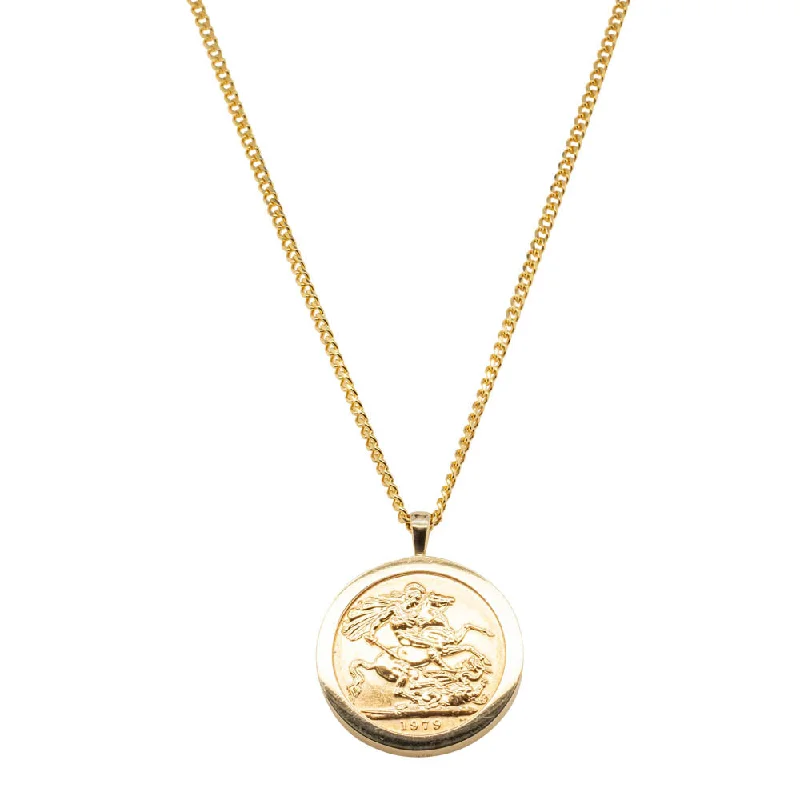 infinity necklaces for women-9ct Yellow Gold Full Sovereign Pendant