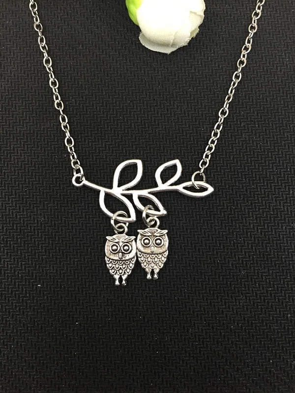 silver necklaces for women-Stylish Hot Branched Owl Pendant Necklace - Perfect Gift for Women / Friendship