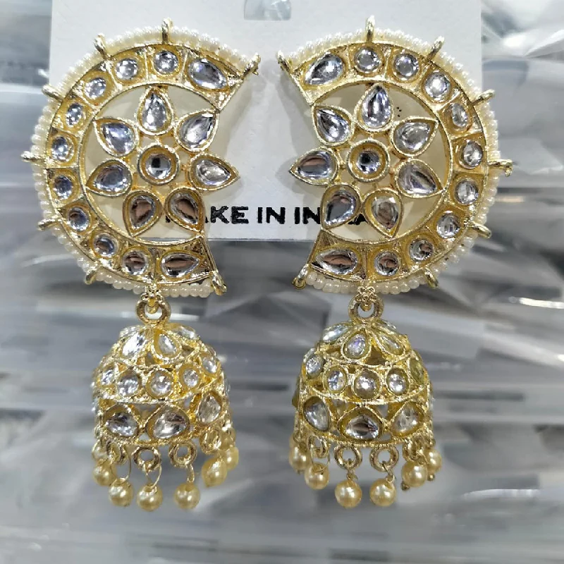 diamond stud earrings for women-Manisha Jewellery Gold Plated Jhumki Earrings