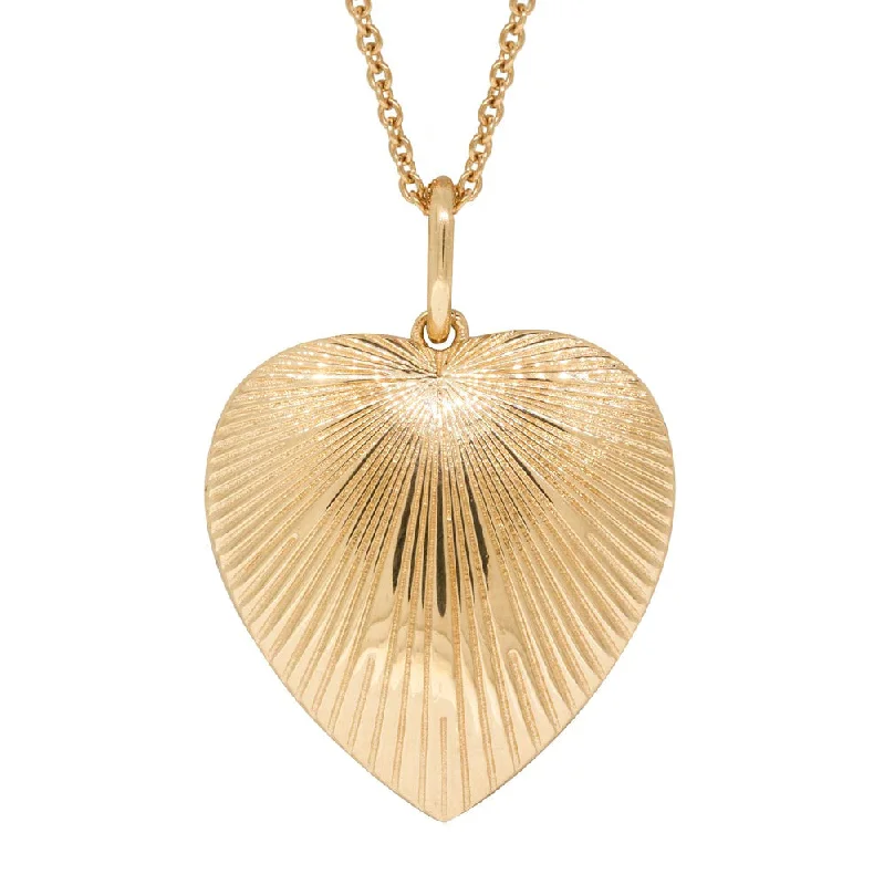 matching necklaces for women-9ct Yellow Gold Guiding Light Heart Locket