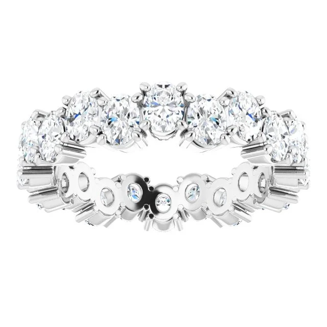 designer rings for women-3.96 ct. Oval Diamond Eternity Band