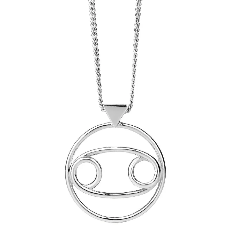 gold chain necklaces for women-Karen Walker Cancer Necklace - Sterling Silver