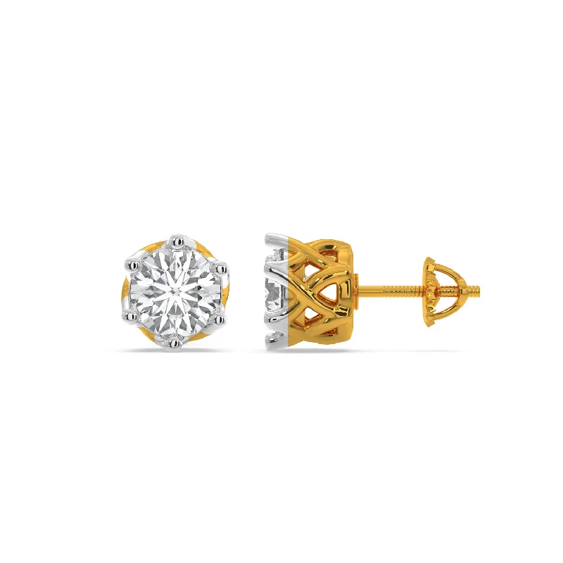 black diamond earrings for women-Saile Solitaire Earring