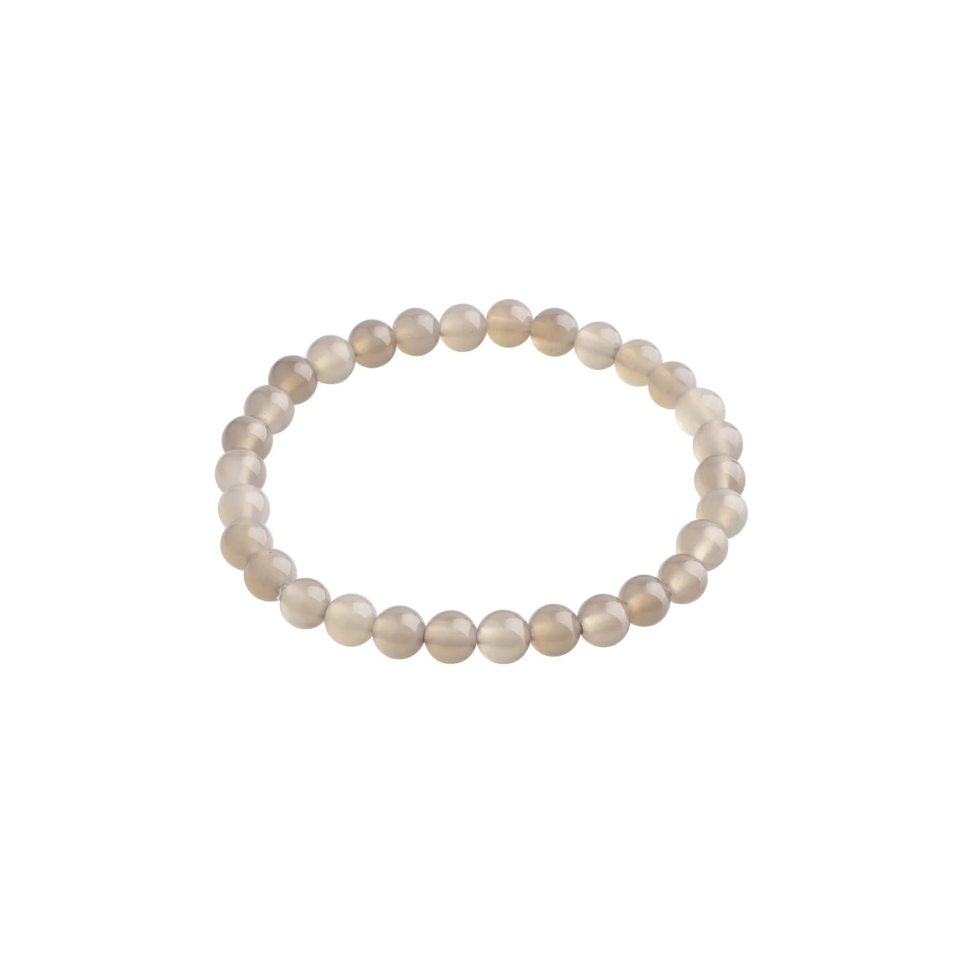 elastic bracelets for women-Gray Agate Powerstone Bracelet