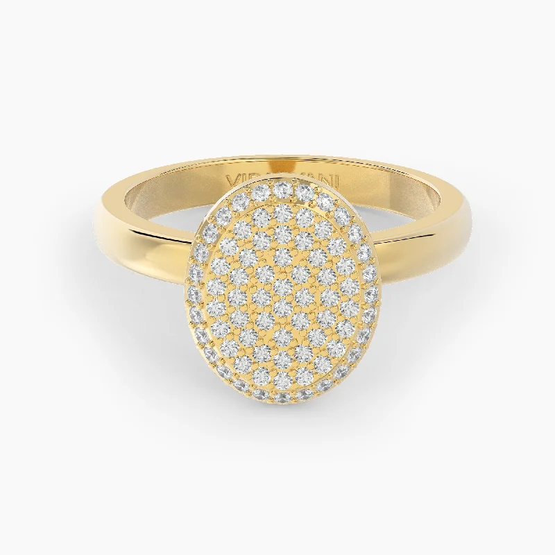 birthstone wedding rings for women-Oval Shaped AMoré Pavé Ring With 0.60 ct. Diamonds