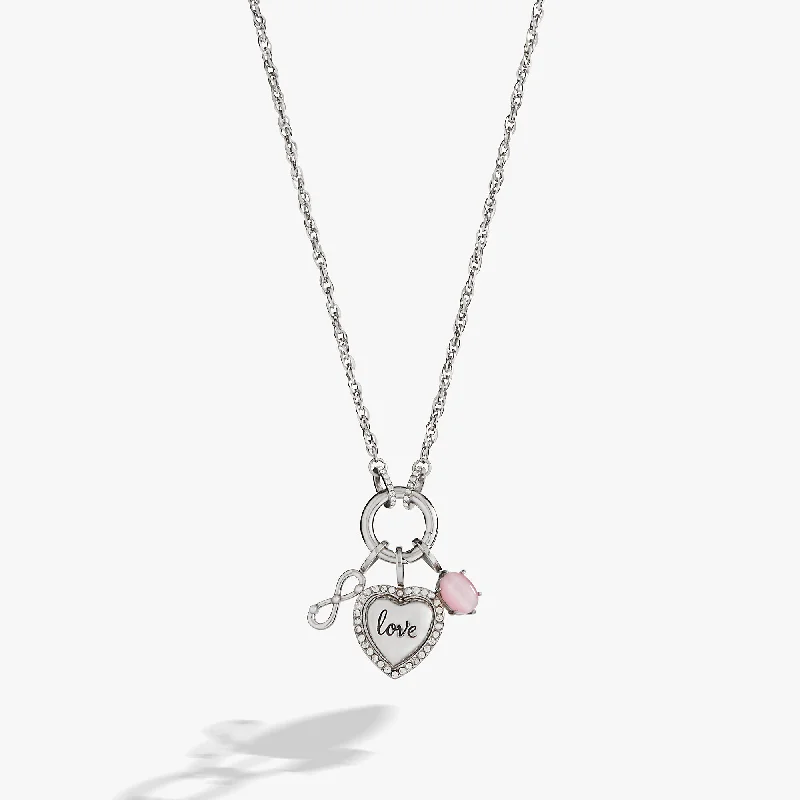 celebrity-style necklaces for women-Love Trio Interchangeable Charm Necklace