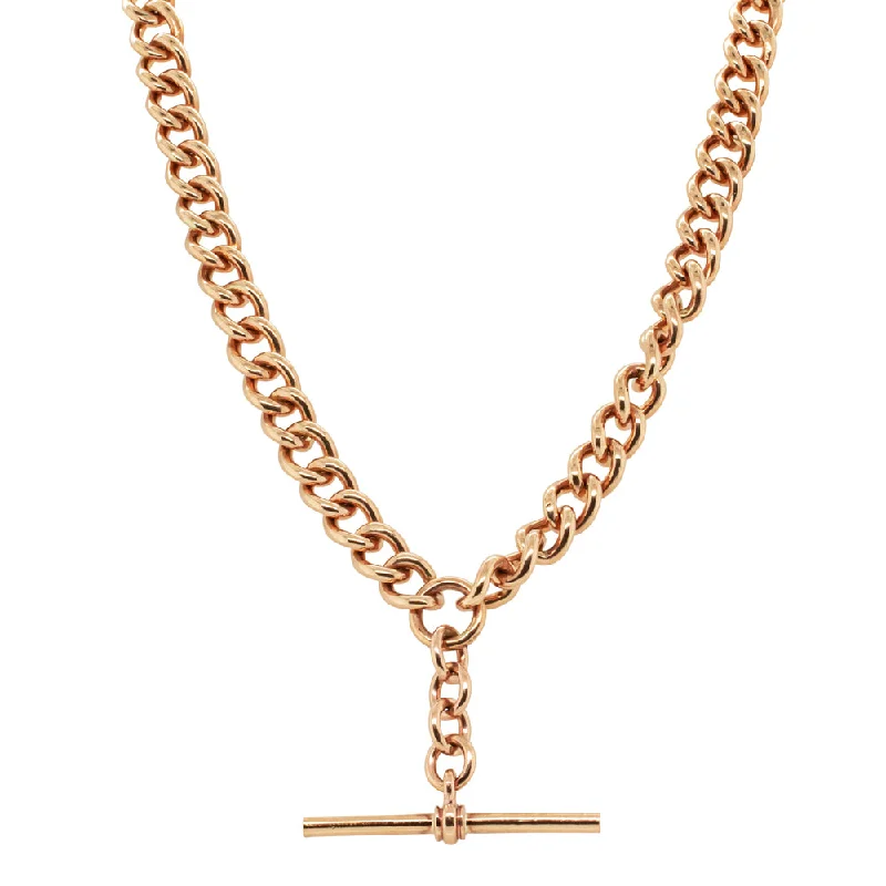 custom necklaces for women-9ct Rose Gold Fob Chain Necklace