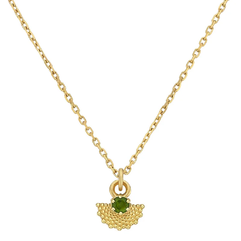 rose quartz necklaces for women-Zoe & Morgan EOS Pendant  - Gold Plated & Chrome Diopside