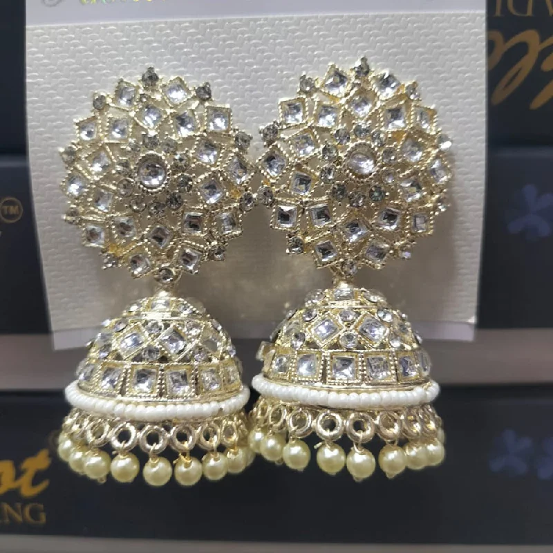 silver hoop earrings for women-Manisha Jewellery Kundan Jhumki Earrings