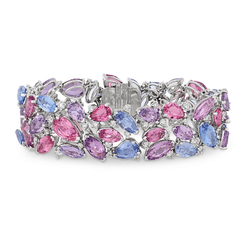 large bangles for women-Oscar Heyman Untreated Spinel Bracelet,  70.19 carats